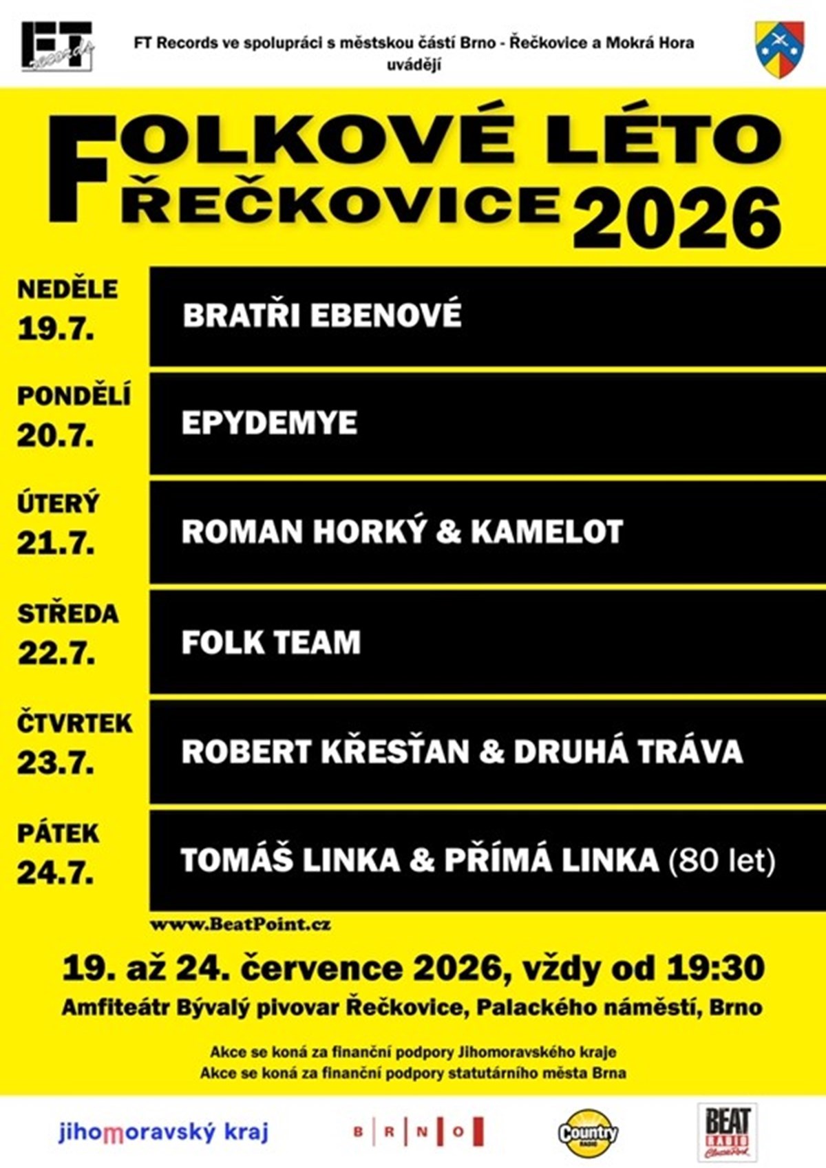 Robert Křesťan & Druhá tráva - Folkové léto Řečkovice 2026